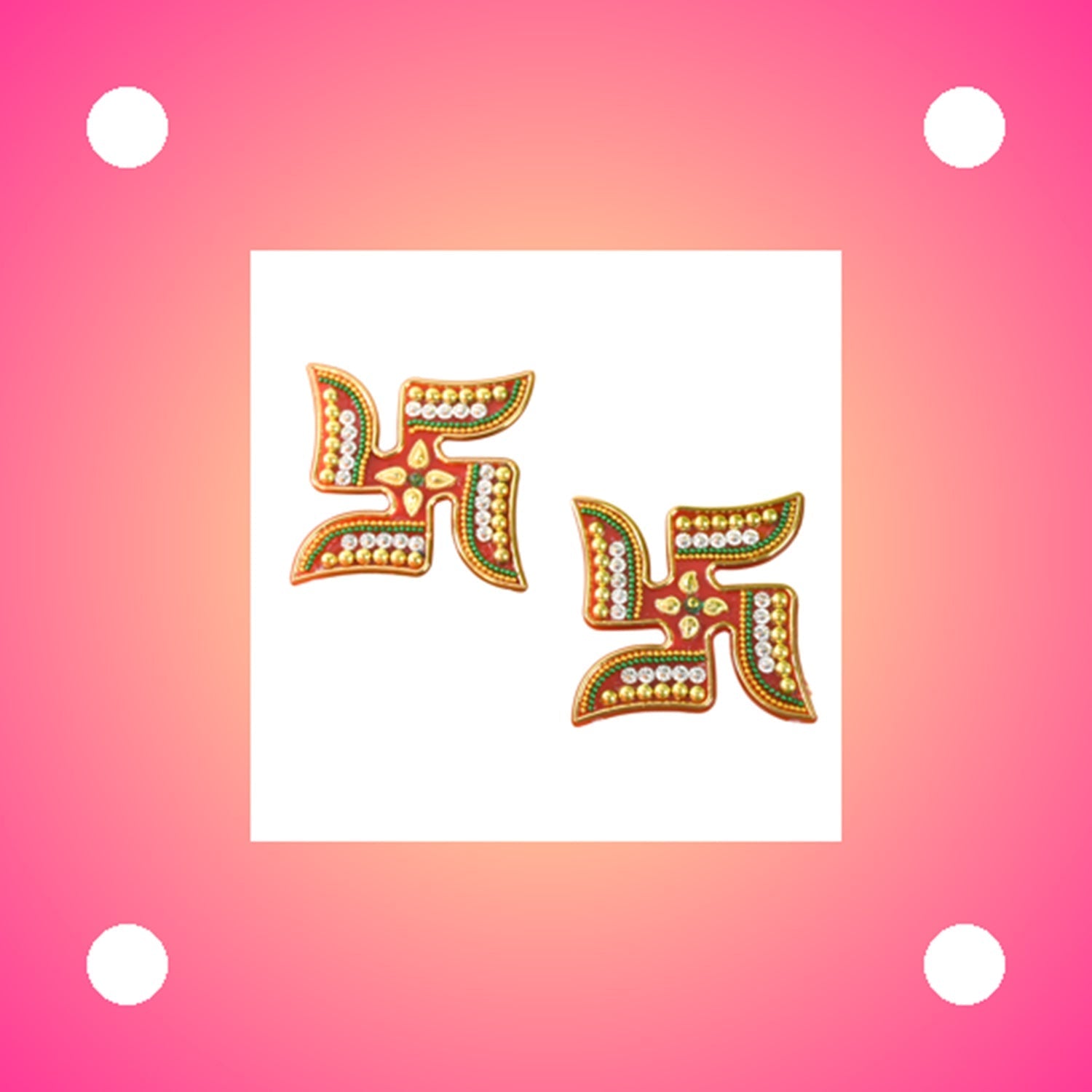 Decorative Swastik Sticker (2Pc Set) Your Brand