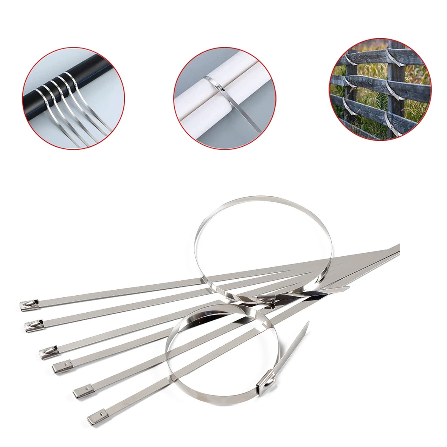 Stainless Steel Cable TIE  (4.6x100MM / 10 pcs Set) Your Brand