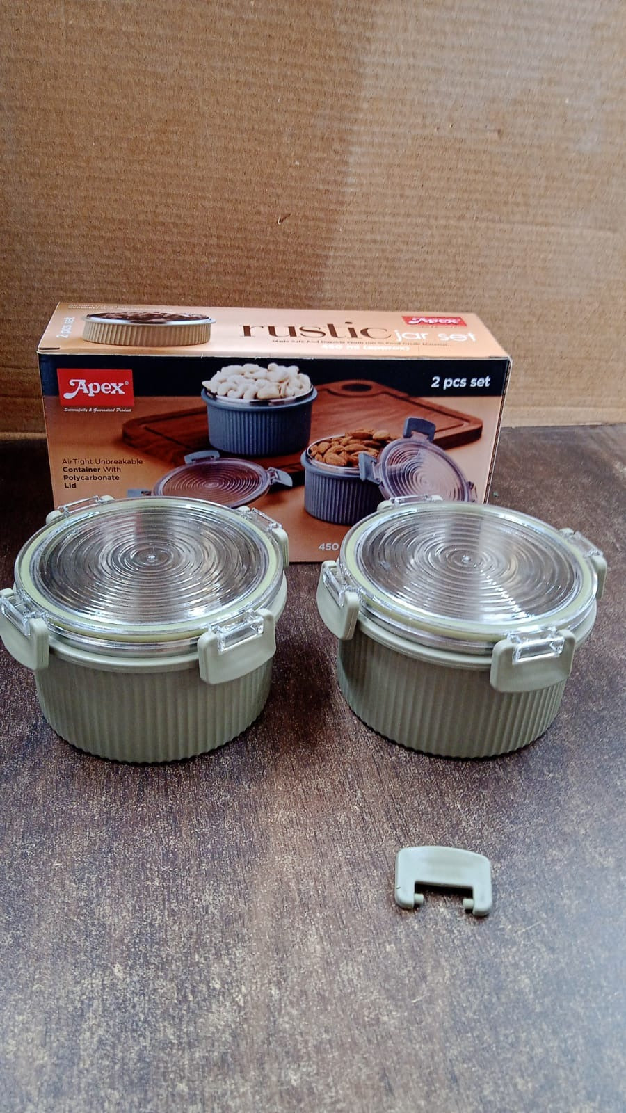 Apex Rustic Jar Set – 2 Pcs, 450ml Each Approx Your Brand