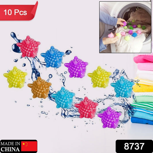Soft Star Laundry Dryer Balls – 10-Piece Multi-Color Clothes Softener Your Brand
