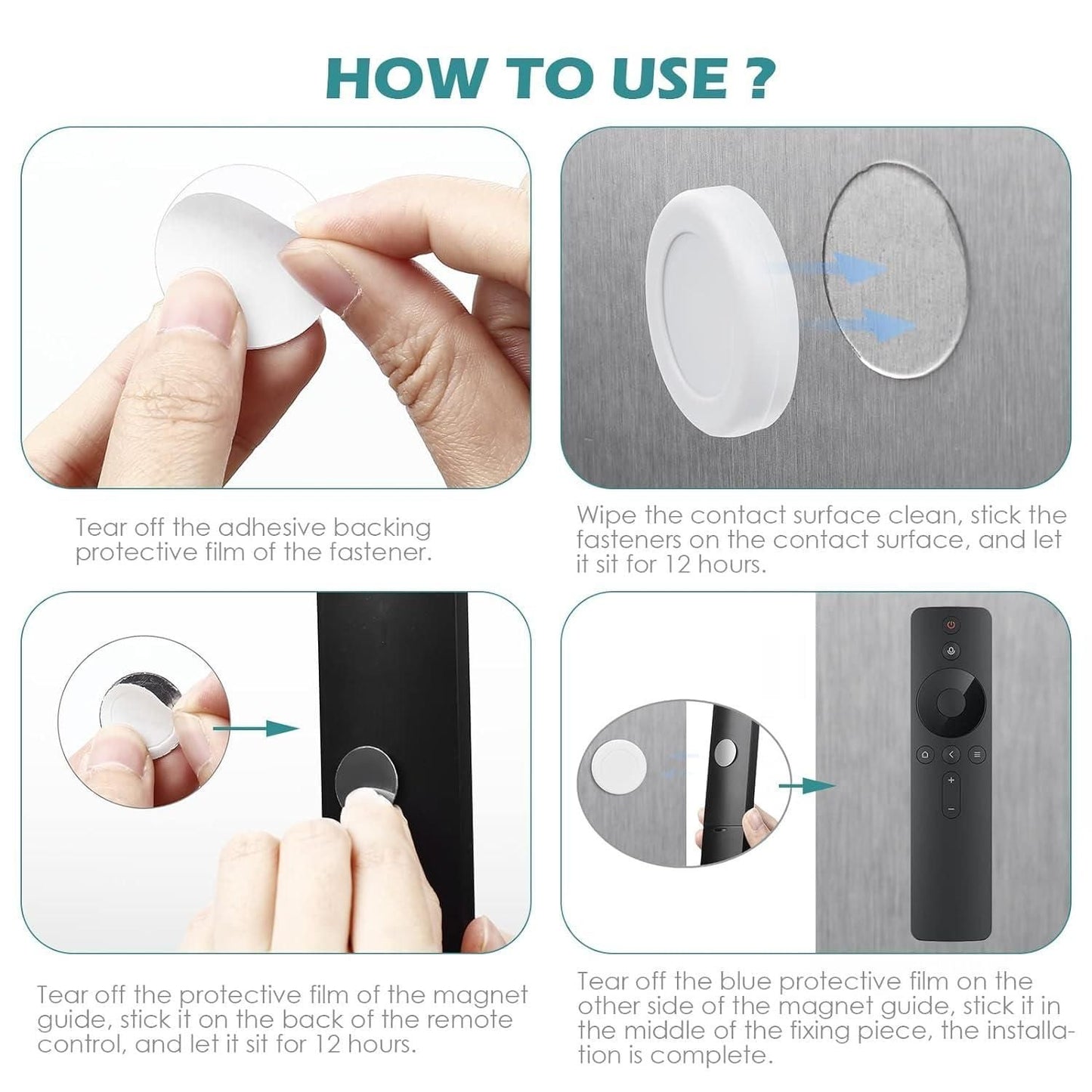 Magnetic Remote Control Wall Mount Holder (Pack of 5) 8feb97-4