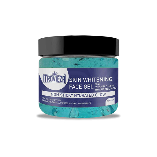 Trovieza Skin Whitening & Brightening Face Gel for Hydrated natural Glow, with Vitamin C, B5 & Hyaluronic, Non sticky, for all skin type, 100gm 8feb97-4