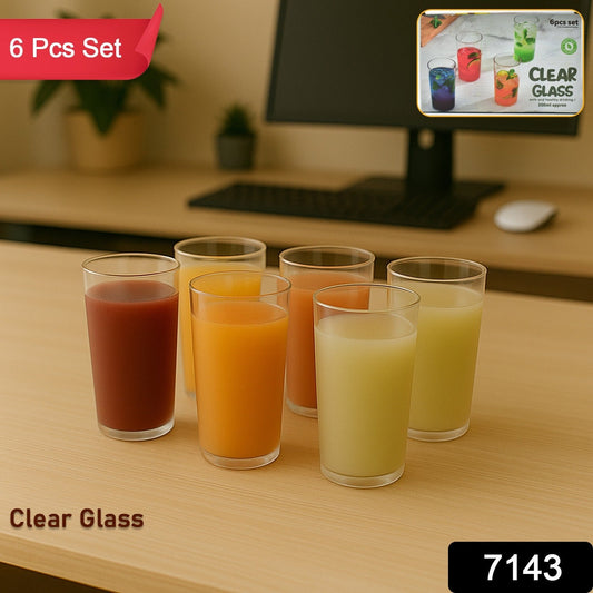 Round Clear Plastic Water Glass Juice Beer Wine Plastic Unbreakable Transparent Glass Set ( 300ml 6pc ) Your Brand
