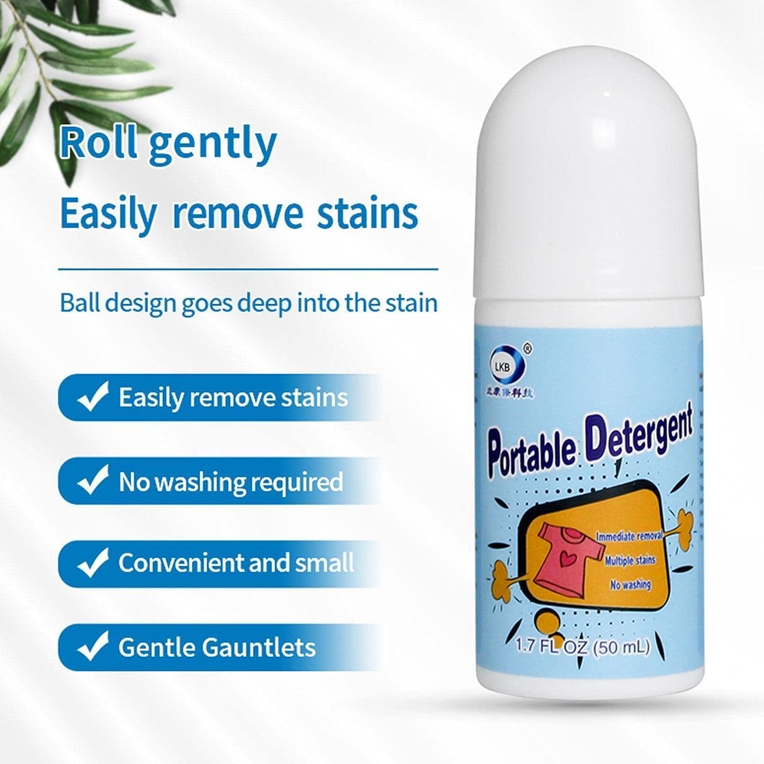 Clothes Stain Remover Bead Design Emergency Stain Rescue Roller Cleaner for Natural Fabric Removes Oil Almost All Types of Fabrics Your Brand