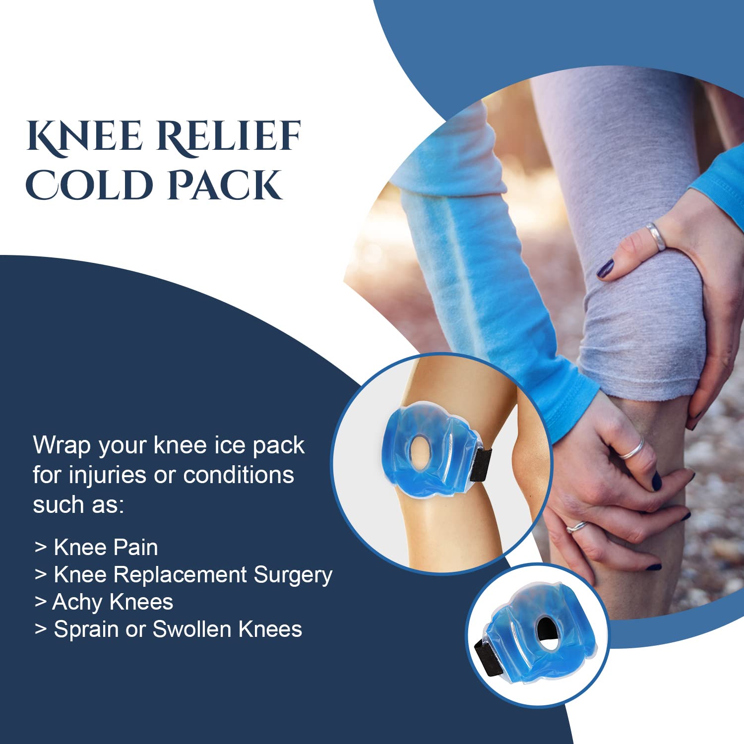 AM5317 Knee Pain Relief Reusable Relieving Cold Therapy Pack With Belt