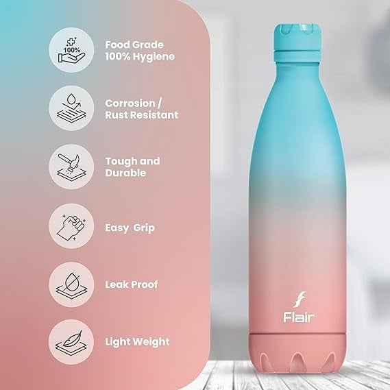 Flair Pop SS 304 Vacuum Insulated Water Bottle 1000ml – Hot & Cold Flask