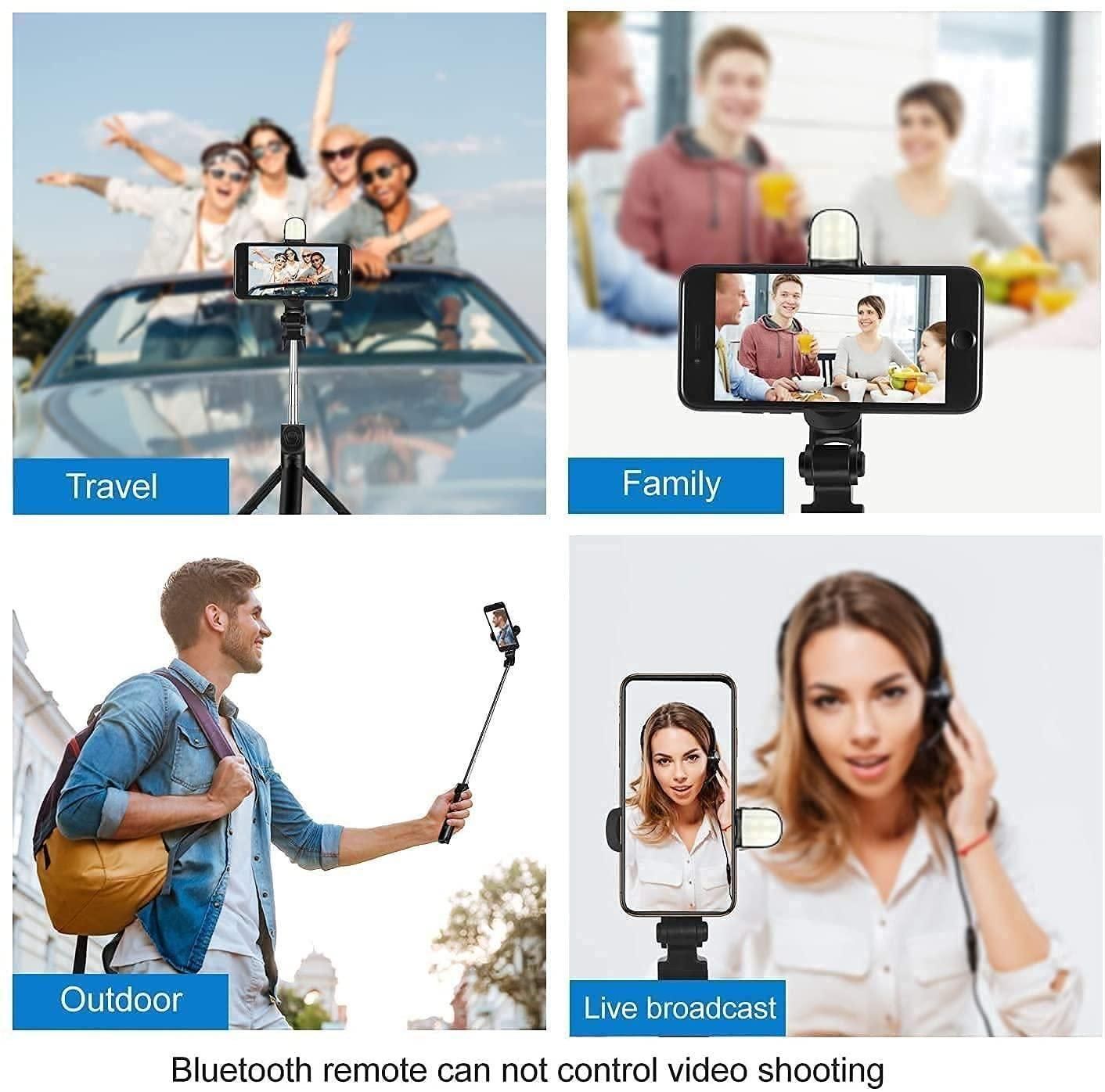 Extendable Flash 3-in-1 Selfie Stick Tripod with Bluetooth Remote THE GIR FARMER