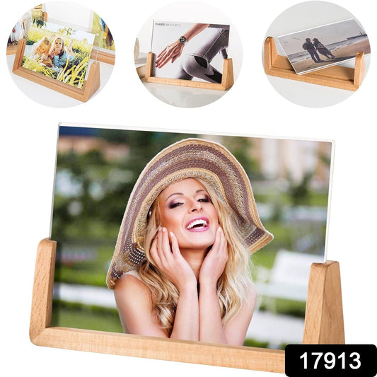  Wooden Picture Stand, Photo Frame Stand (1 Pc) Your Brand