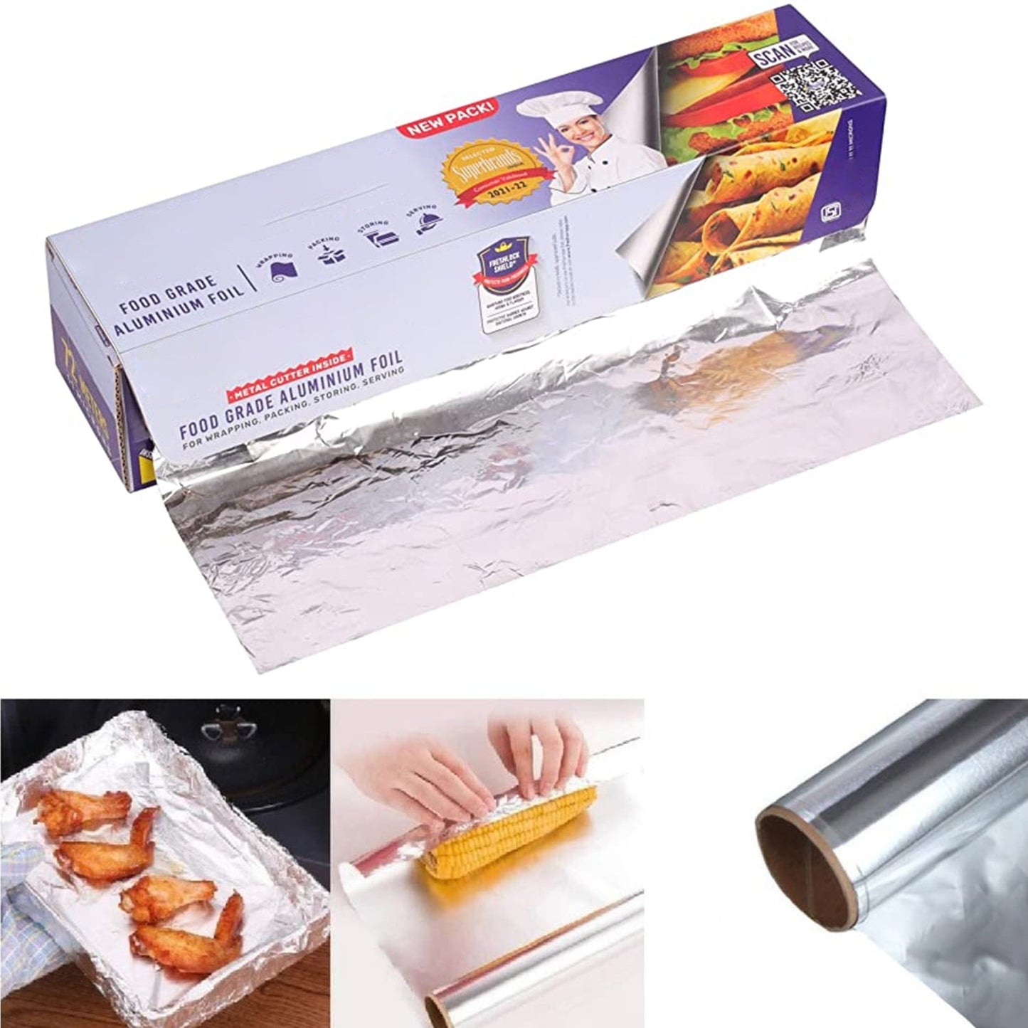 Aluminium Foil 72 Metre for Food Packing , Wrapping, Storing and Serving