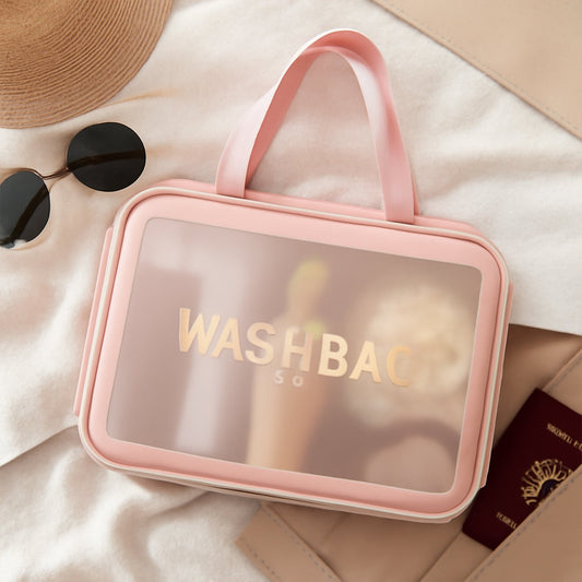 Big Zippered Cosmetic Pouch, Toiletry Bag for Cosmetics (1 Pc) Your Brand
