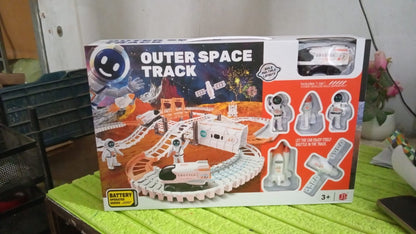 Outer Space Race Track Set for Kids Toys (1 Set) Your Brand