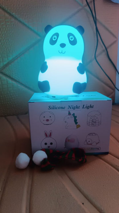 Panda 7-Color LED Silicone Touch Lamp (1 Pc) Your Brand