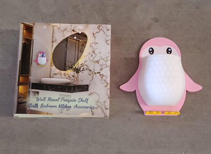 Penguin Storage Box, Adhesive Remote Case, Electric Toothbrushes Holder, Universal Controller Holder, Wall Nightstand, Office Plastic Wall Mount Your Brand