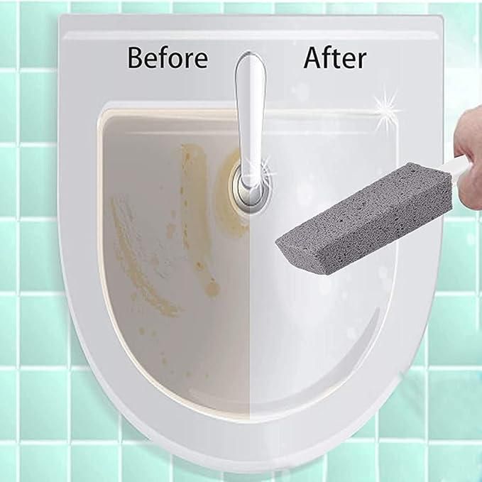 Metal 2 Pcs Toilet Cleaner Brush With Handle (Pack of 2) 8feb97-4