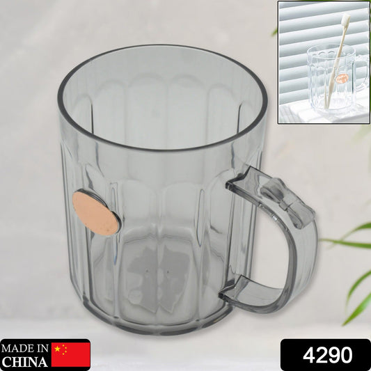 Multi-Purpose Plastic Cup, Toothpaste Holder Bathroom Cup Bathroom Cup With Slot Handle Mug Environmental Friendly Festival for Outdoor for Household  Gift For Anniversary and Birthday, (1 Pc) Your Brand