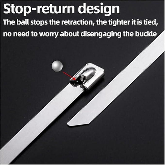 Stainless Steel Cabe Lock Ties (Pack of 10) 8feb97-4