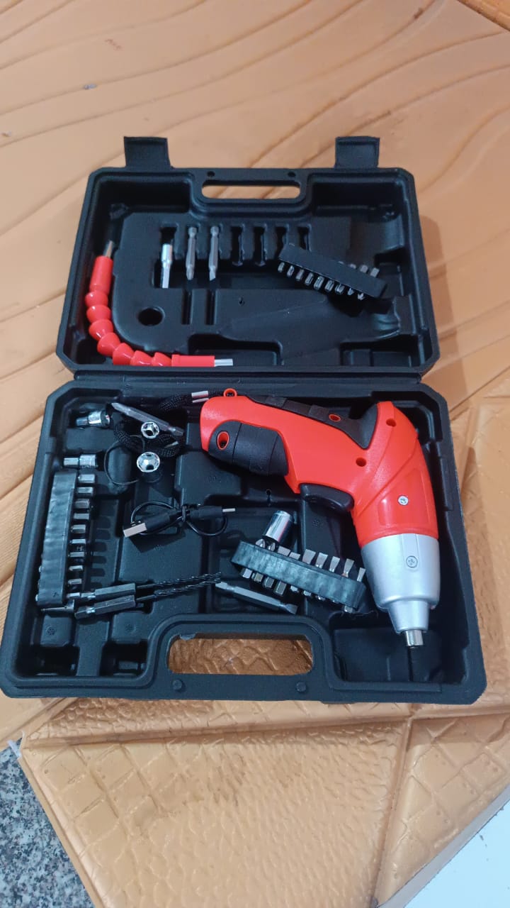 Portable Electric Screwdriver Set with 45 Bits (1 Set) Your Brand