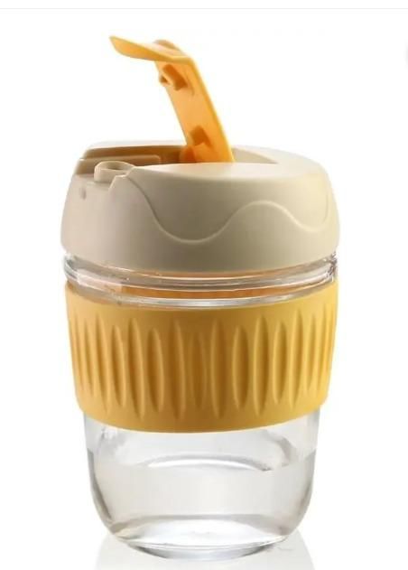 Glass Tumbler with Airtight Lid and Straw 8feb97-4