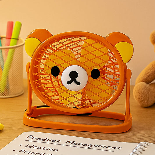 Stylish & Silent: Teddy Bear USB Fan for Any Space – Adjustable Cooling! Your Brand