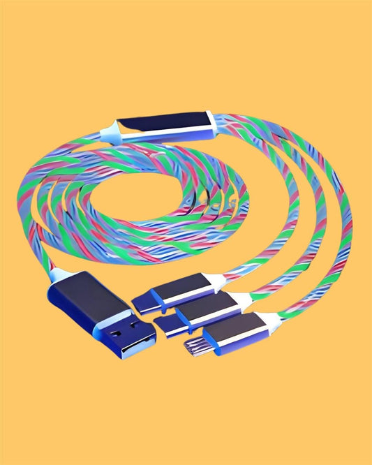 Fast 3 in 1 Multiple Pin With LED Light Magnetic Charging Charging Pad - Assorted color THE GIR FARMER