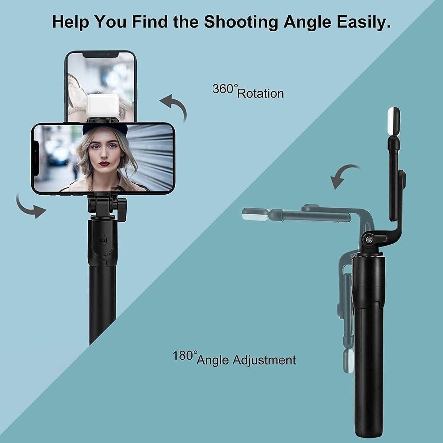 Extendable Flash 3-in-1 Selfie Stick Tripod with Bluetooth Remote THE GIR FARMER