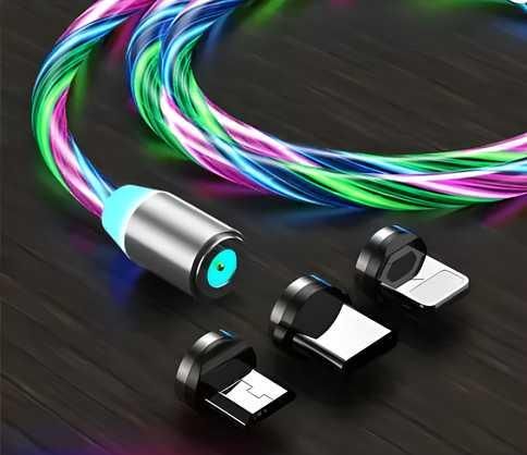 Fast 3 in 1 Multiple Pin With LED Light Magnetic Charging Charging Pad - Assorted color THE GIR FARMER