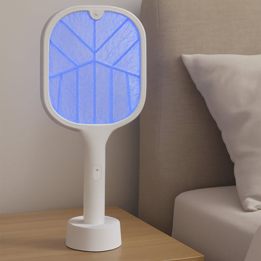 Rechargeable Mosquito Killer Racket with UV Light & USB Charging Base Your Brand