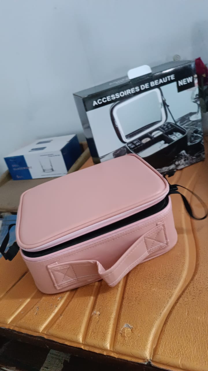 Premium LED Light Makeup Organizer Box (1 Pc / Mix Color) Your Brand