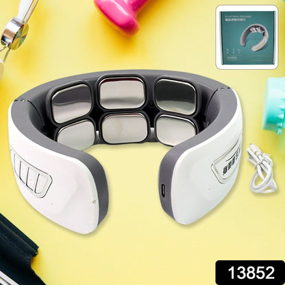6 Heads Smart Electric Neck and Back Pulse Massager Wireless (1 Pc) Your Brand