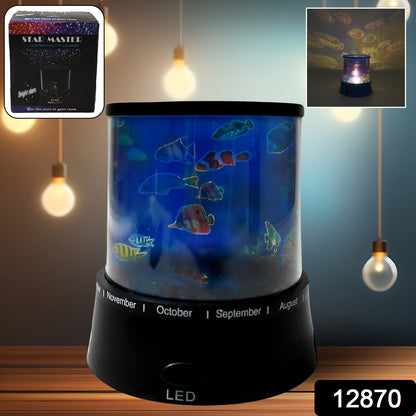 LED Projector Night Light – 3 Battery Lamps, Rotating with Music, Perfect for Kids & Home Decor (1 Pc, Battery Not Included) Your Brand