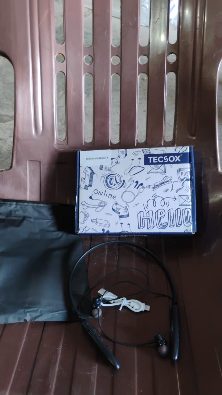 Bluetooth Wireless Neckband Earphones, 40H Playtime, IPX Water-Resistant, High Bass Your Brand