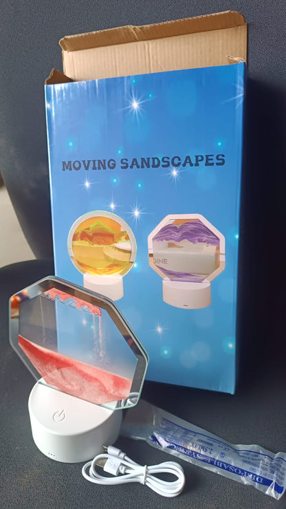 LED Moving Sand Art Table Lamp (1 Set) Your Brand