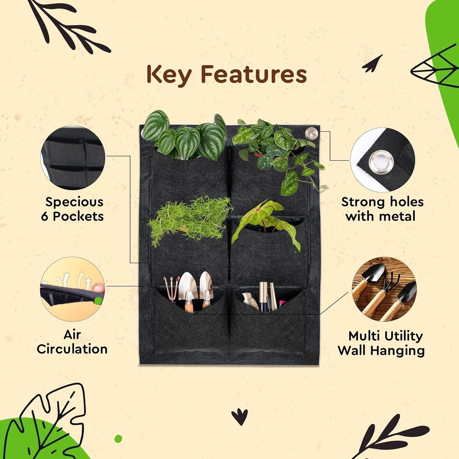 Vertical Hanging Wall Planter for Balcony�/Indoors 8feb97-4