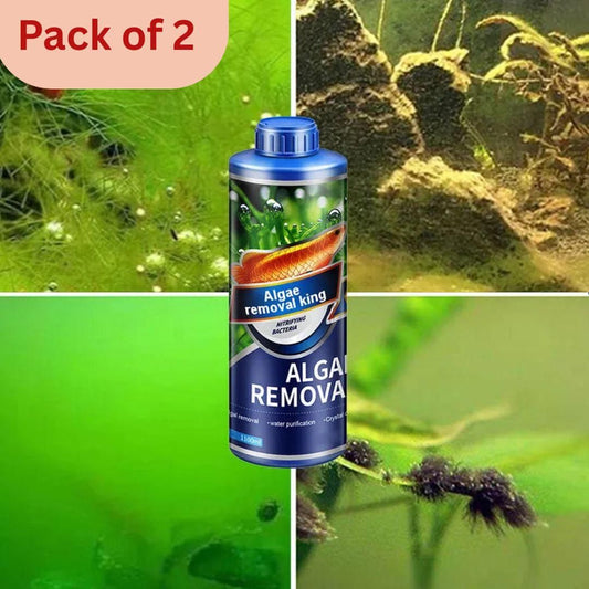 Algae Remover Fish Tank Removes Green Algae Fish Pond Algaecide Moss Removal (Pack of 2) The Gir Farmer
