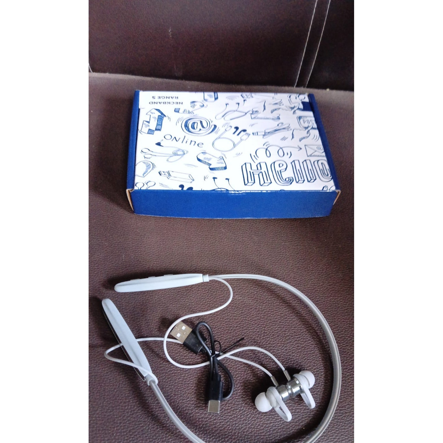 Magnetic ON- OFF Earbuds Neckband Bluetooth (1 Pc / USB Type-C) Your Brand