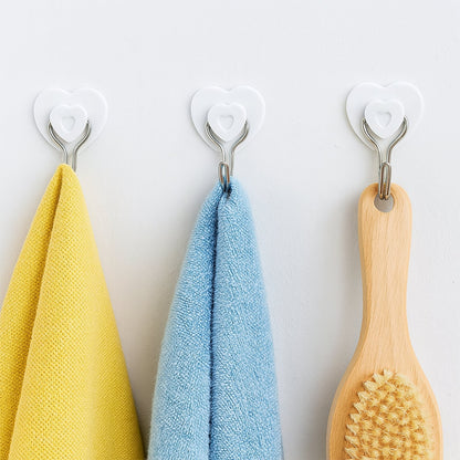 Multipurpose Strong Hook Self-Adhesive hooks for wall Heavy Plastic Hook, Sticky Hook Household For Home , Decorative Hooks, Bathroom & All Type Wall Use Hook , Suitable for Bathroom, Kitchen, Office (5 Pc Set) Your Brand
