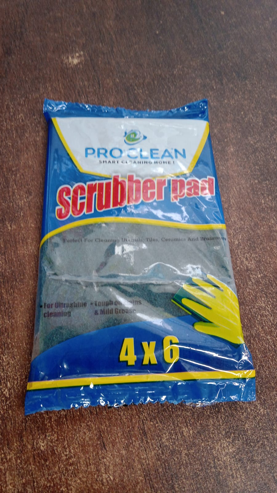 Pro Clean Heavy-Duty Kitchen Scrubber Pad – 4x6 inch (1 Pc) Your Brand
