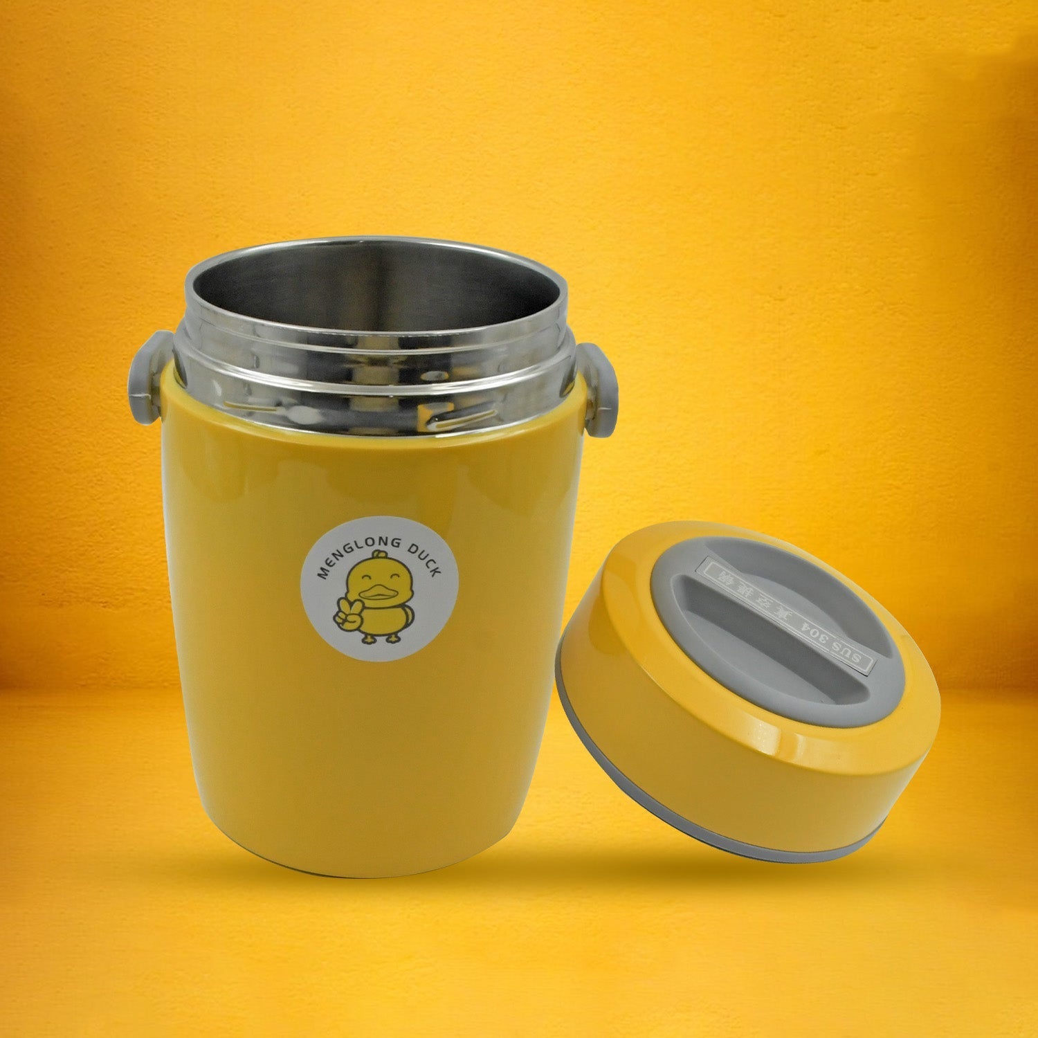 HEAVY LEAK-PROOF STAINLESS STEEL LUNCH BOX/ TIFFIN BOX, 2 COMPARTMENT, FOOD BOX FOR THERMAL CONTAINER FOR FOOD STAINLESS STEEL FOR STUDENT FOR WORK FOR TRAVEL (2 LTR.) Your Brand