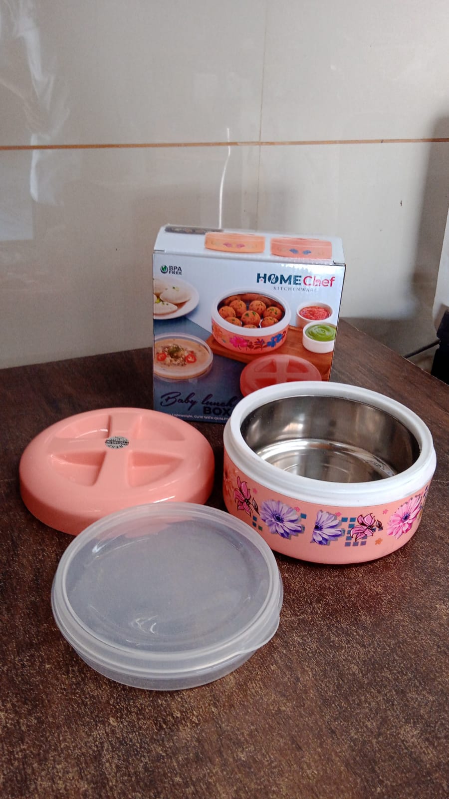 Home Chef Premium Round Insulated Lunch Box (1 Pc) Your Brand