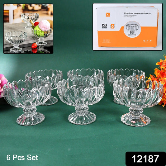 Glass Ice Cream Bowls Glass Dessert Cups for Sundae (6 pcs / 120ml) Your Brand