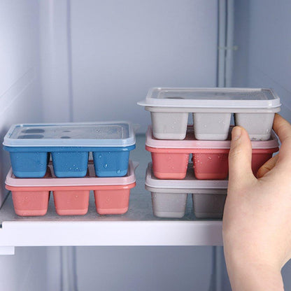 6 Grid Silicone Ice Tray Used In All Kinds Of Places Like Household Kitchens For Making Ice From Water And Various Things And All With Color Box (1 Pc) Your Brand