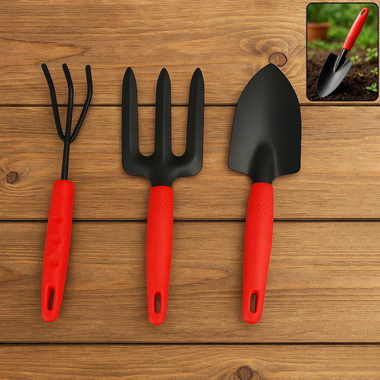 3pcs Small sized Hand Cultivator, Small Trowel, Garden Fork Your Brand