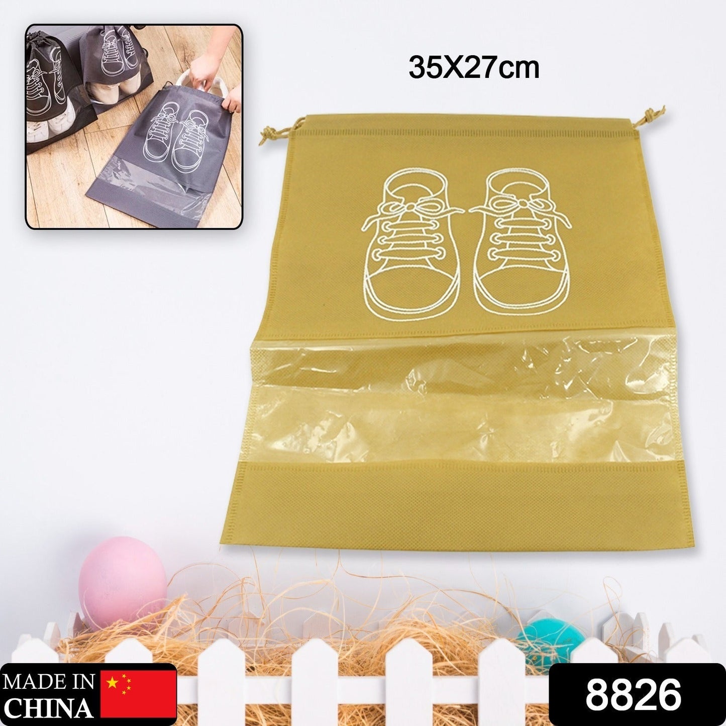 Beach Bag Shoes Storage Bag Closet Organizer Non-woven Travel Portable Bag Waterproof Pocket Clothing Classified Hanging Bag shoe bag luggage travel Portable Shoe Pouch Non Woven Transparent Window (1 Pc ) Your Brand