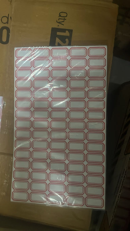 Multipurpose Blank Label Sticker Sheets (50 Sheet Set) Your Brand