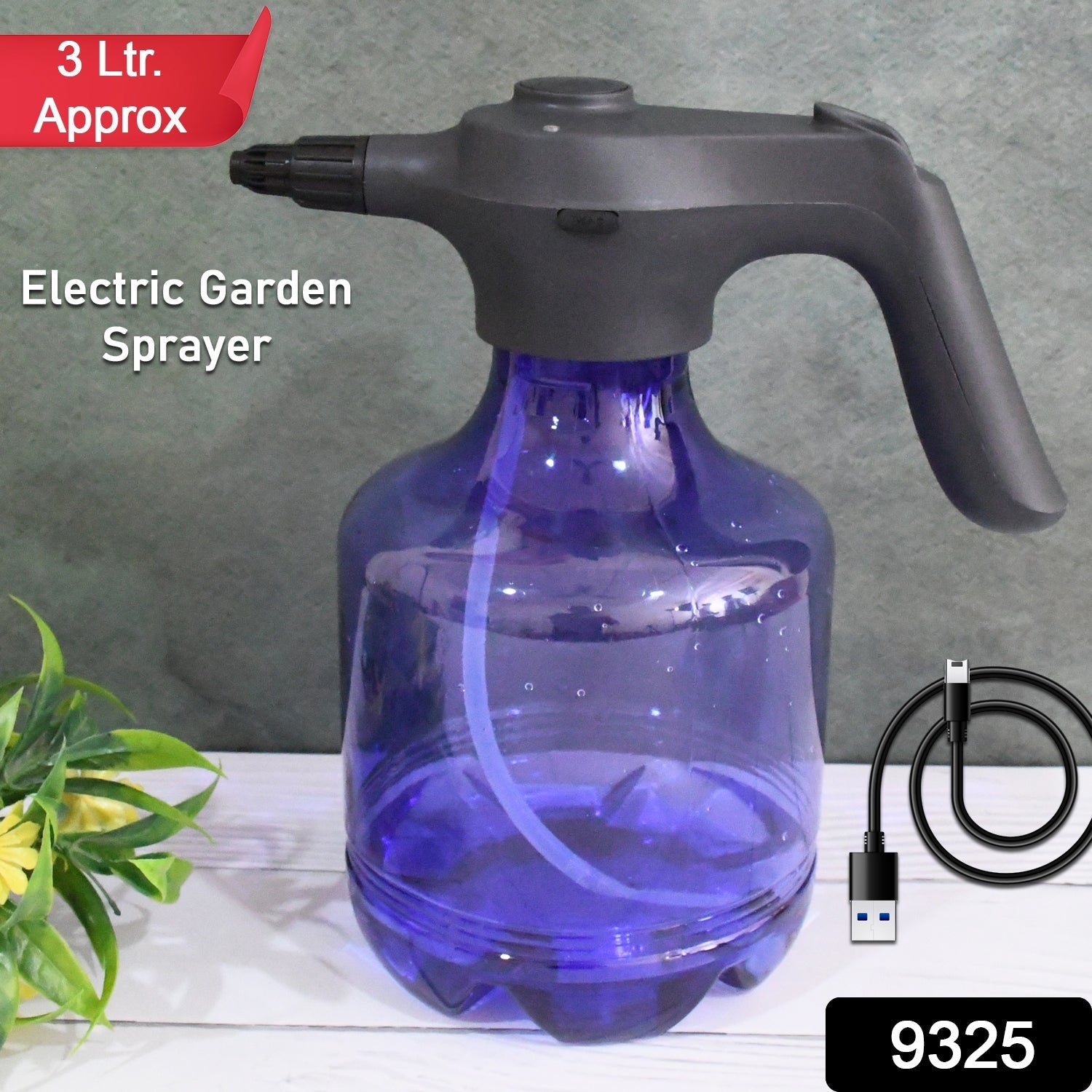 Electric 3L Garden Sprayer – Automatic, Rechargeable Watering Can for Fertilizing (1 Pc) Your Brand