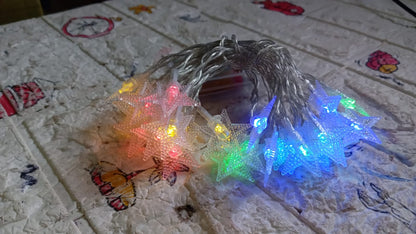 28 LED / Star 3.9 Meter Star Shape Led Light Battery Operated with Flashing Modes for Home Decoration, Kids Room, Waterproof Diwali & Wedding LED Christmas Light Indoor and Outdoor Light ,Festival Decoration (Multicolor Battery Not Included 3.9Mtr) Your Brand
