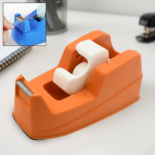 Plastic Tape Dispenser Cutter for Home Office use, Tape Dispenser for Stationary, Tape Cutter Packaging Tape (1 pc / 605 Gm) Your Brand