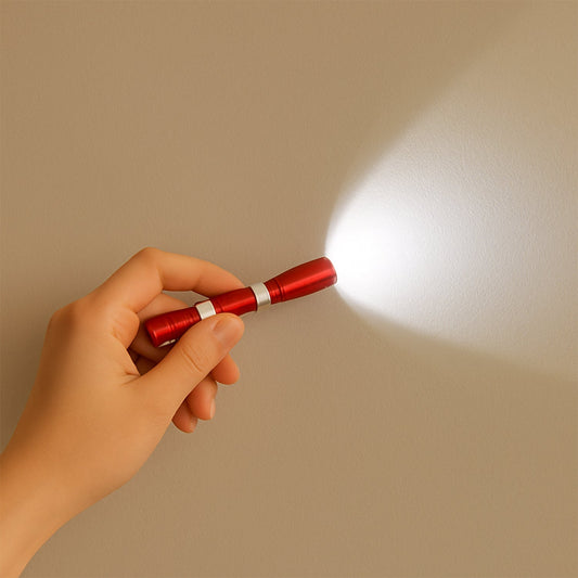 Portable Mini Torch / Flashlight LED Powerful High Lumens Pen Light with Clip, Portable Pocket Compact Torch for Emergency AA Battery operated (1 Pc / Battery not included) Your Brand