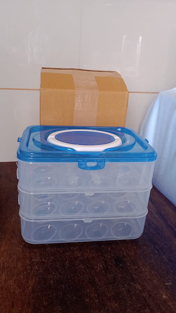3-Layer Plastic Refrigerator Egg Storage Box (36 Grid) Your Brand