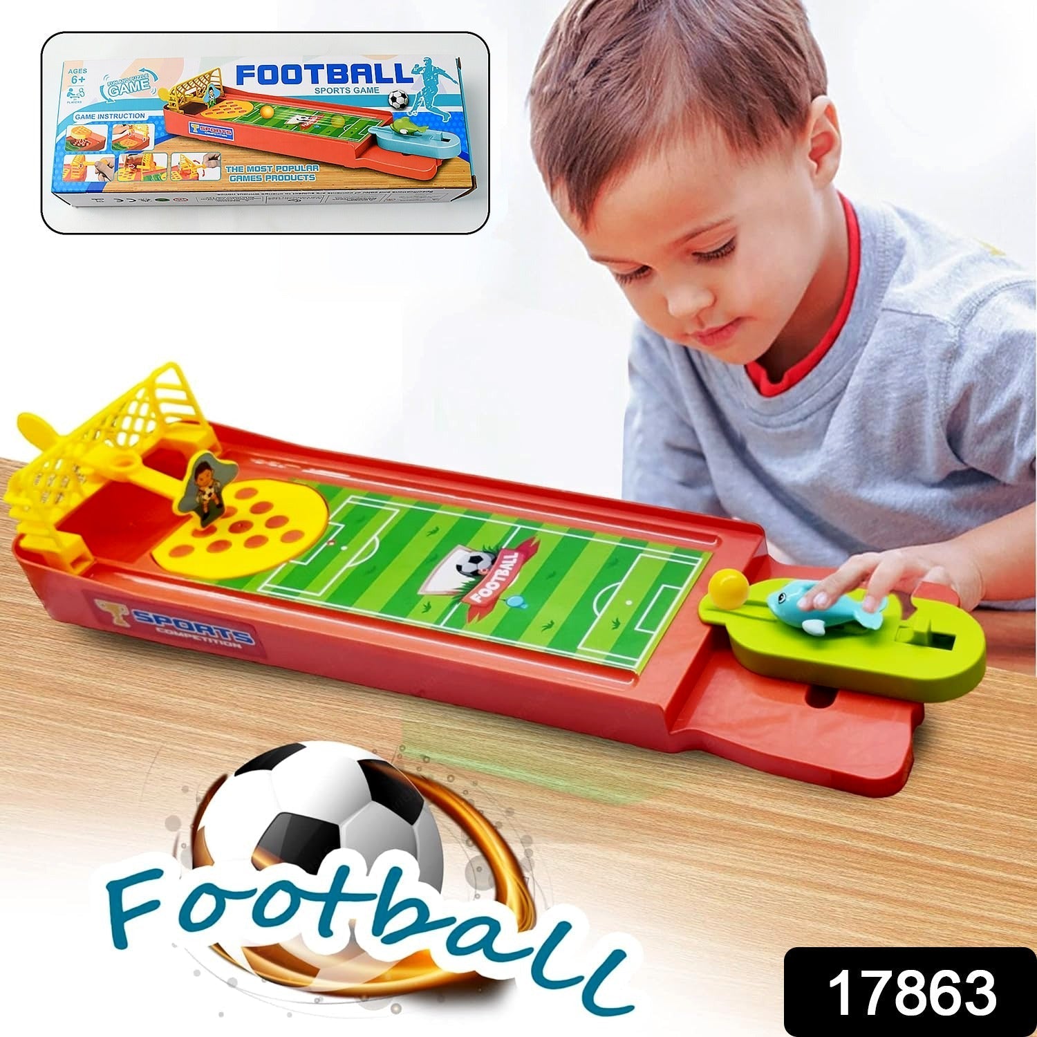 Mini Table Top Finger Football Game for Kids-Desktop Game for Kids & Adults, Fun Indoor Finger Bowling Game for Boys & Girls, Family Board Game Your Brand
